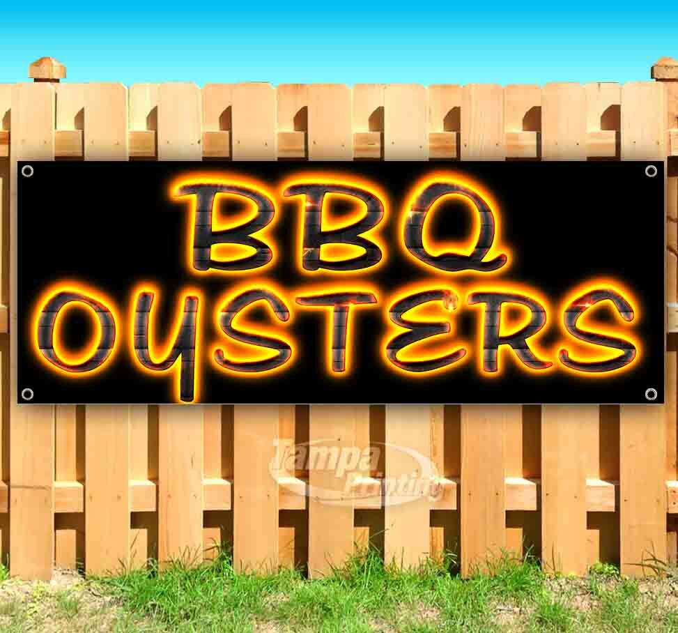 BBQ OYSTERS Advertising Vinyl Banner Flag Sign Many Sizes USA