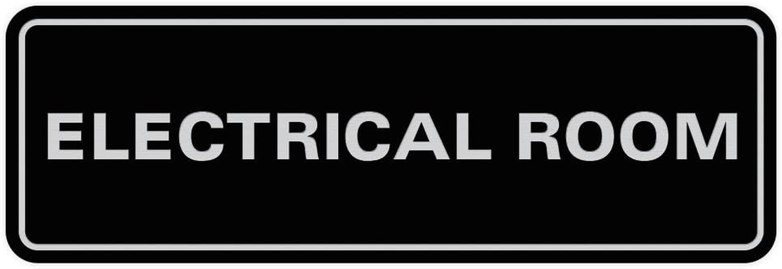 Standard Electrical Room Sign – Black – Small (1 Pack)