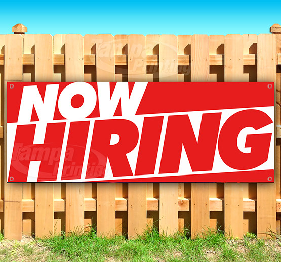 NOW HIRING Advertising Vinyl Banner Flag Sign Many Sizes USA