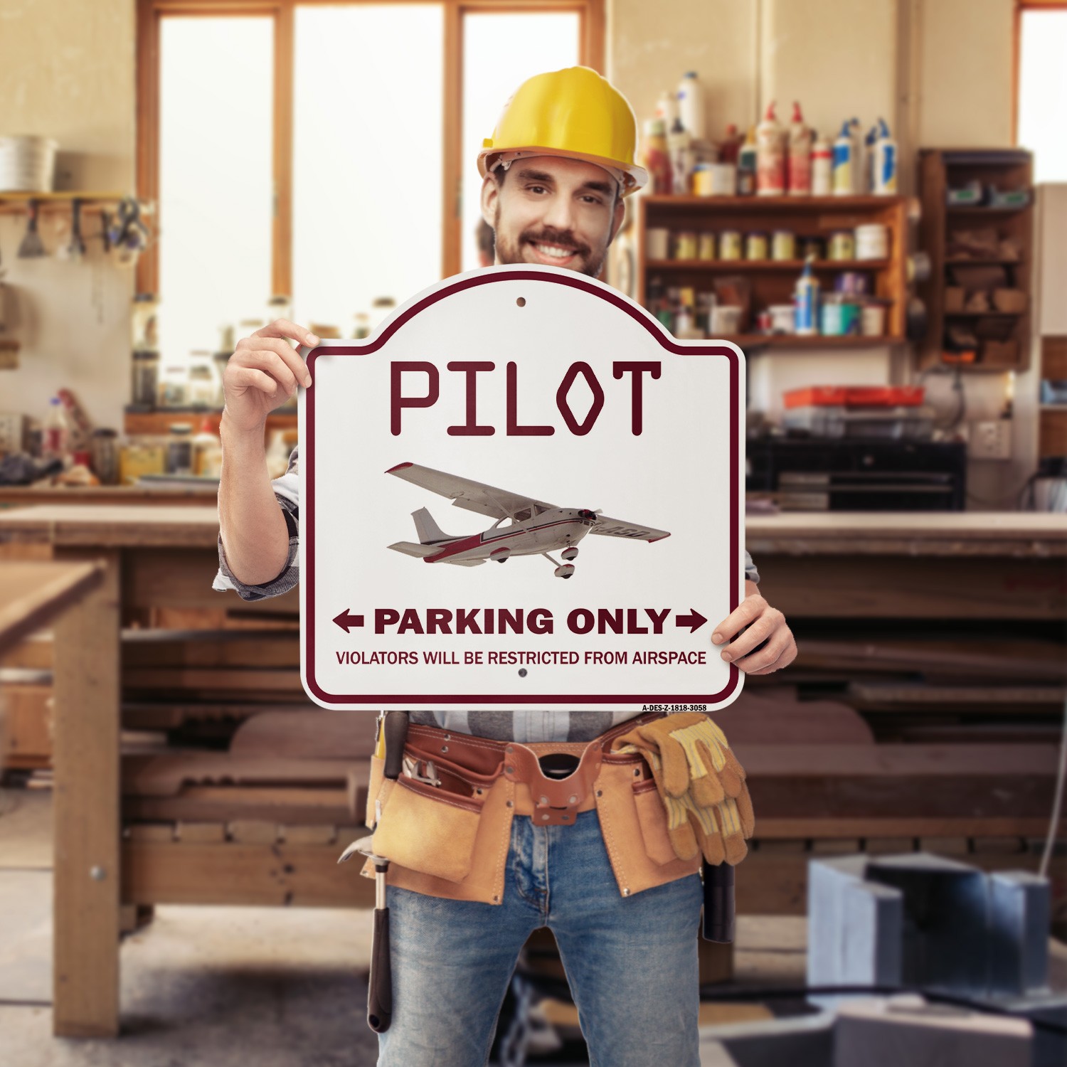 Pilot 18″ X 18″ Heavy-Gauge Aluminum Architectural Sign
