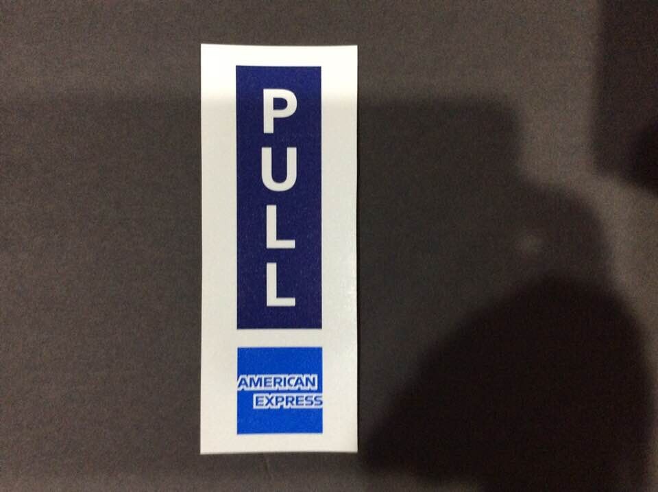 Push/Pull business door decals