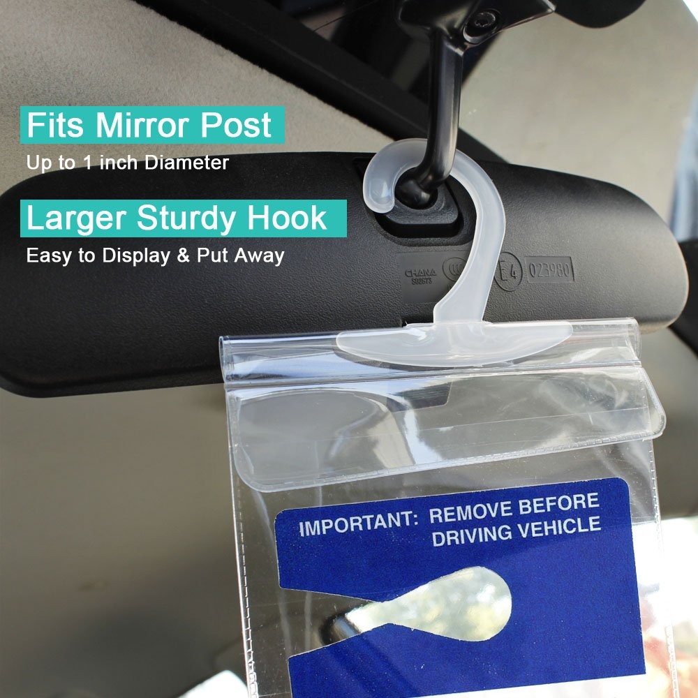 TB Tbuymax Handicap Parking Placard Holder, Ultra Universal Size, Transparent