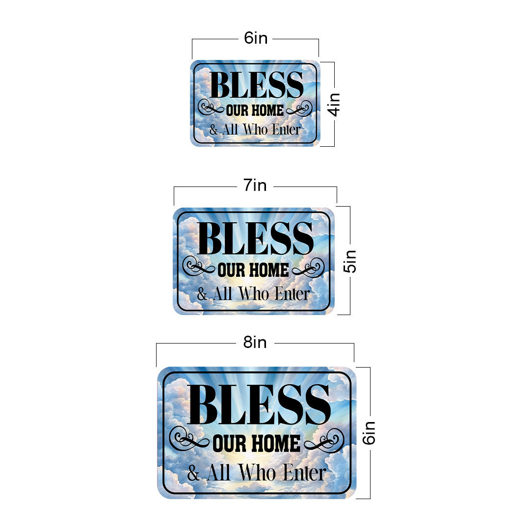 Classic Framed Plus Bless Our Home & All Who Enter Wall or Door Sign