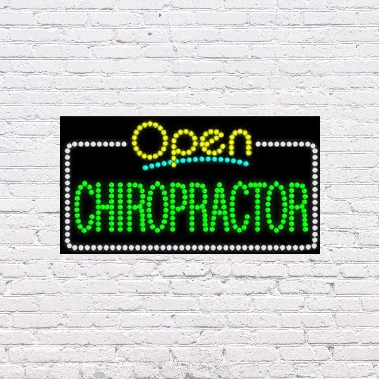 LED Open Chiropractor | Light-up Sign | 31″W x 17″H x 2″D