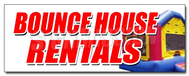 BOUNCE HOUSE RENTALS DECAL sticker party photobooth inflatable moonwalk