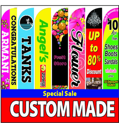 15Ft Full color Custom Swooper Advertising Flag Feather Banner with hardware