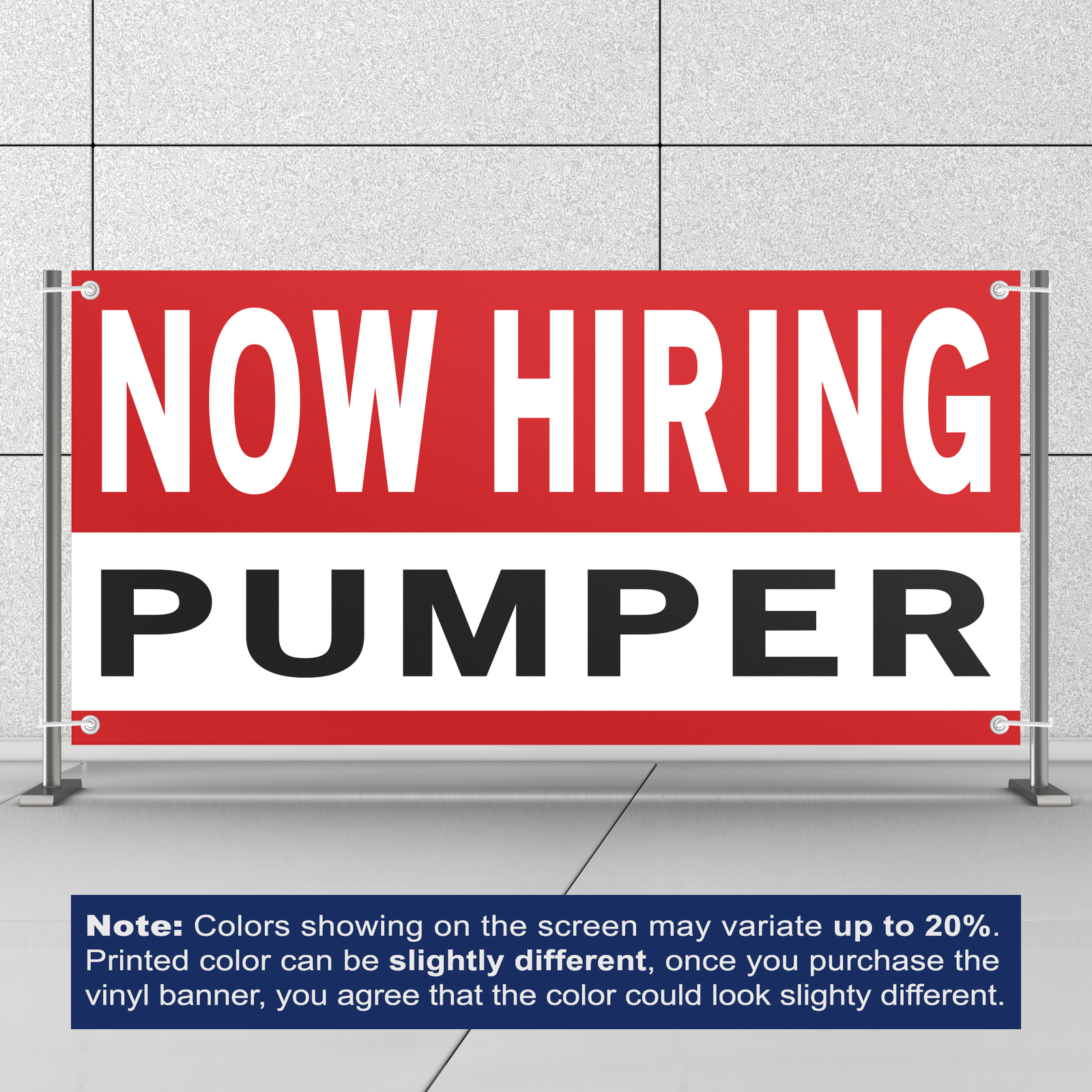 Now Hiring Pumper 13 oz Heavy Duty Vinyl Banner Jobs Available Lease Operator