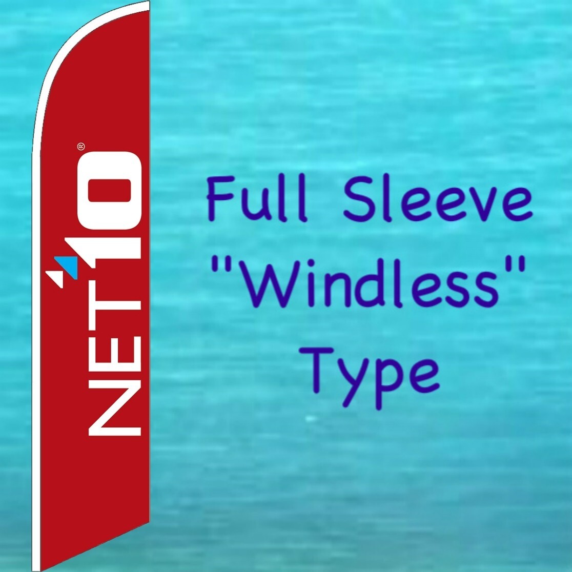 NET10 NET 10 WIRELESS WINDLESS FEATHER FLAG Swooper Banner Advertising Sign