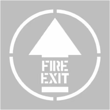VISUAL WORKPLACE 60-1924-2424-FI710 Floor Stencil, 24″x24″, Fire Exit