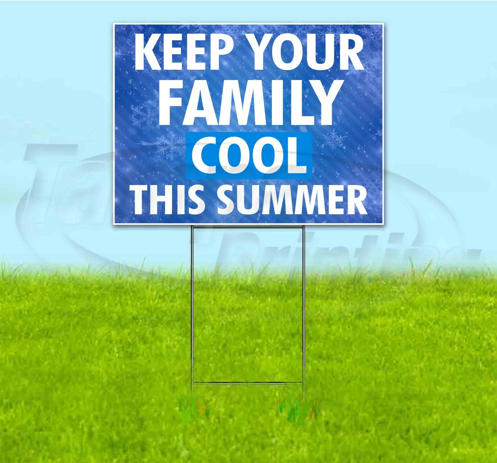 HEATING AND A/C SERVICES 18×24 Yard Sign WITH STAKE Corrugated Bandit USA HVAC