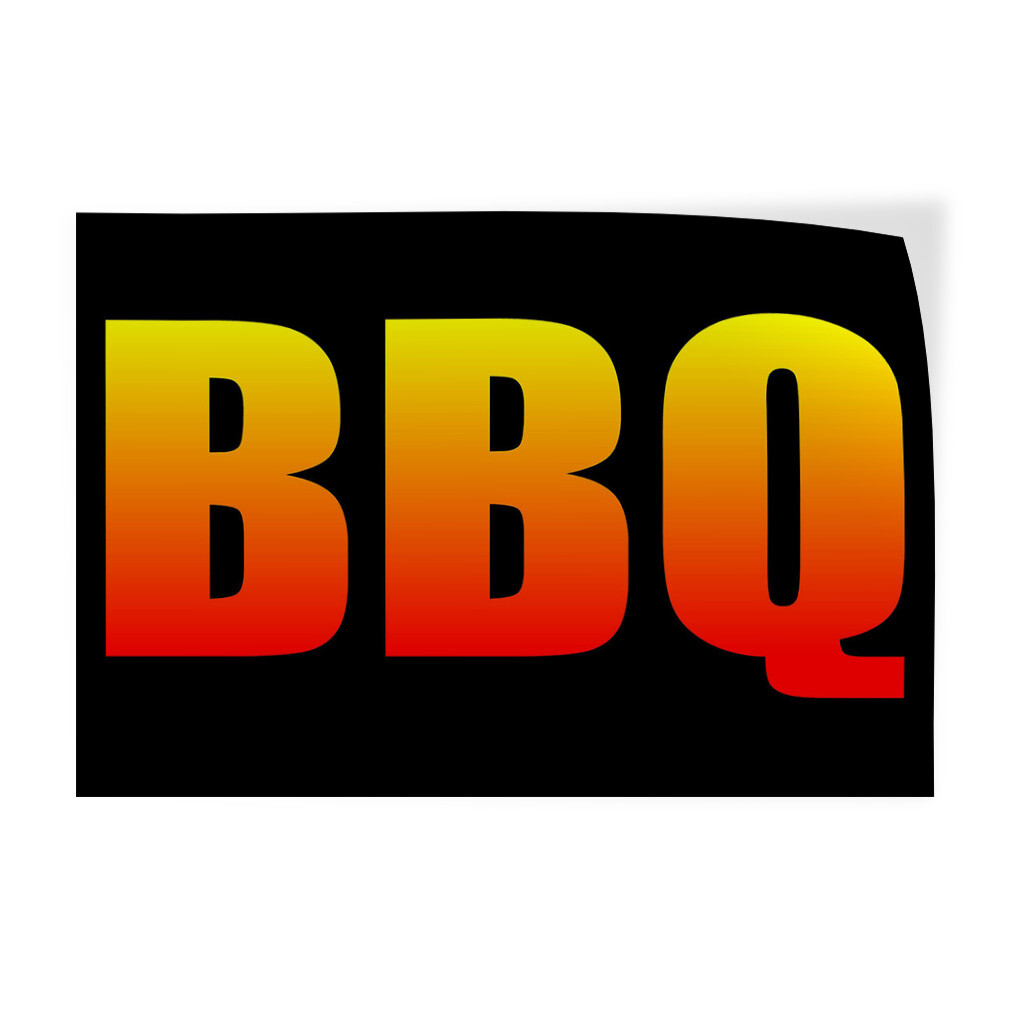 Decal Stickers Bbq M Vinyl Store Sign Label Restaurant and Food