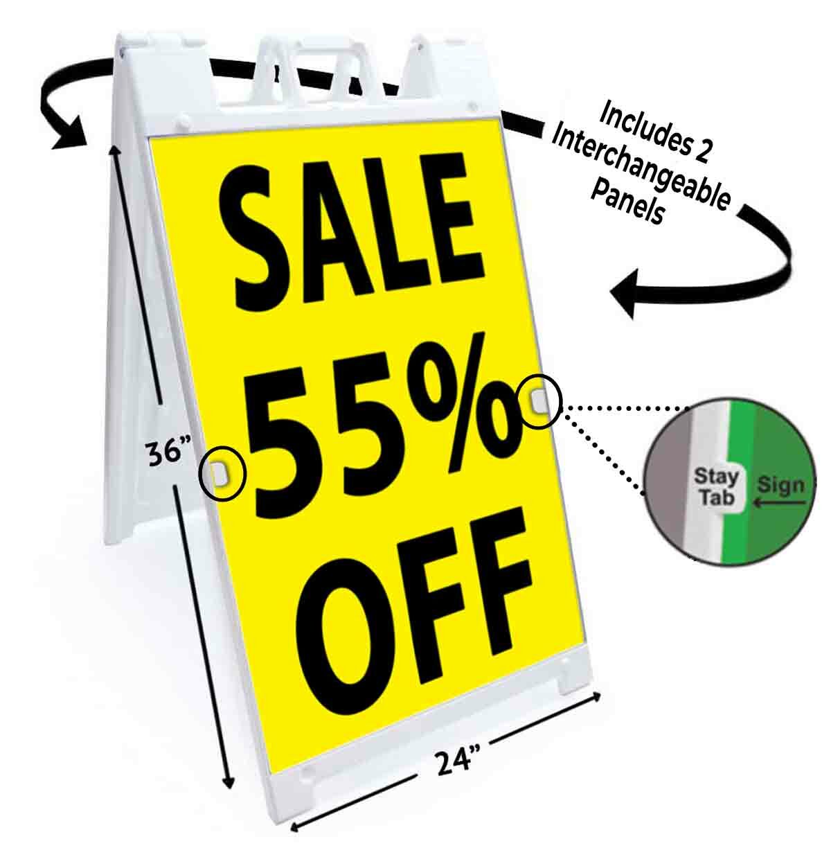 SALE 55% OFF Signicade 24×36 A Frame Sidewalk Sign Double Sided OFFER