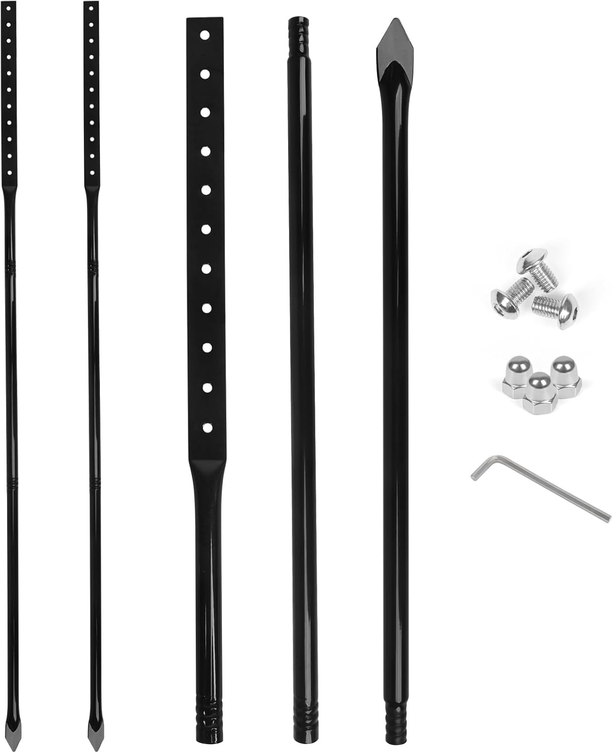 2 Pack Heavy Duty Metal Thick Stake for Yard Signs, 51 Inches Long Metal Posts w
