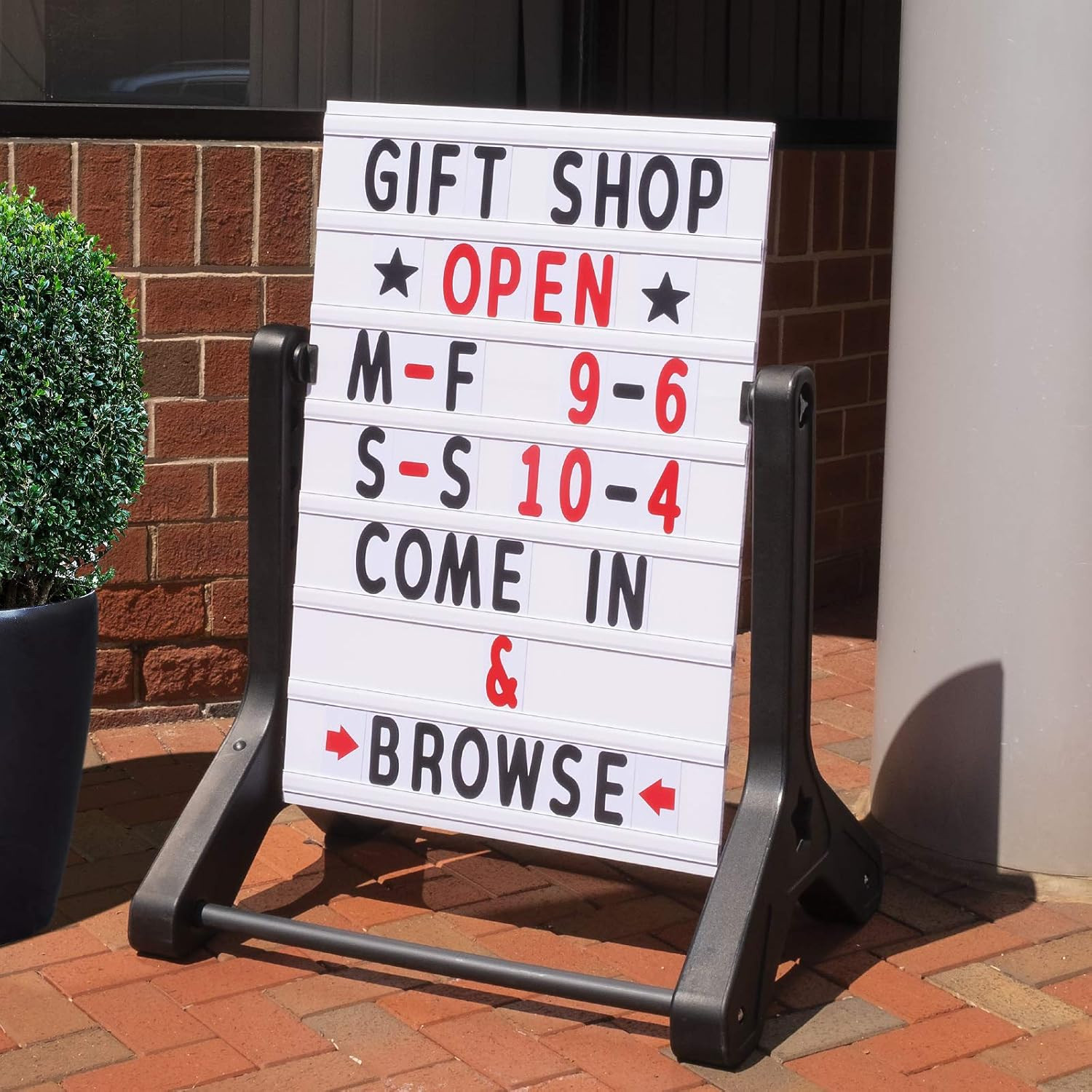 Swinging Changeable Message Sidewalk Sign: 24″ X 36″ Sign with 792 Pre-Cut Doubl