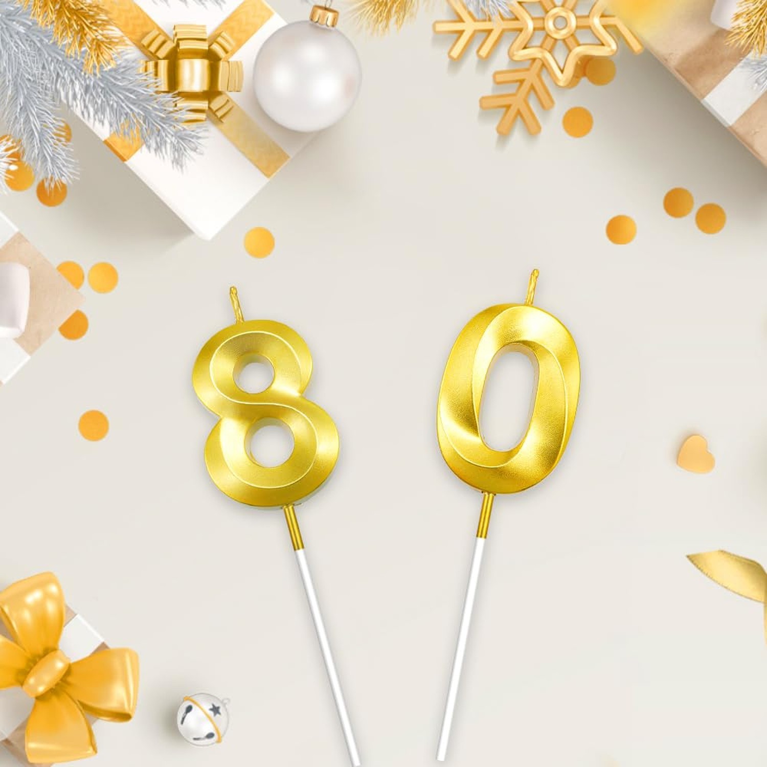 80th Birthday Candles Happy 80th Birthday Cake Topper 80th Birthday Decoratio…