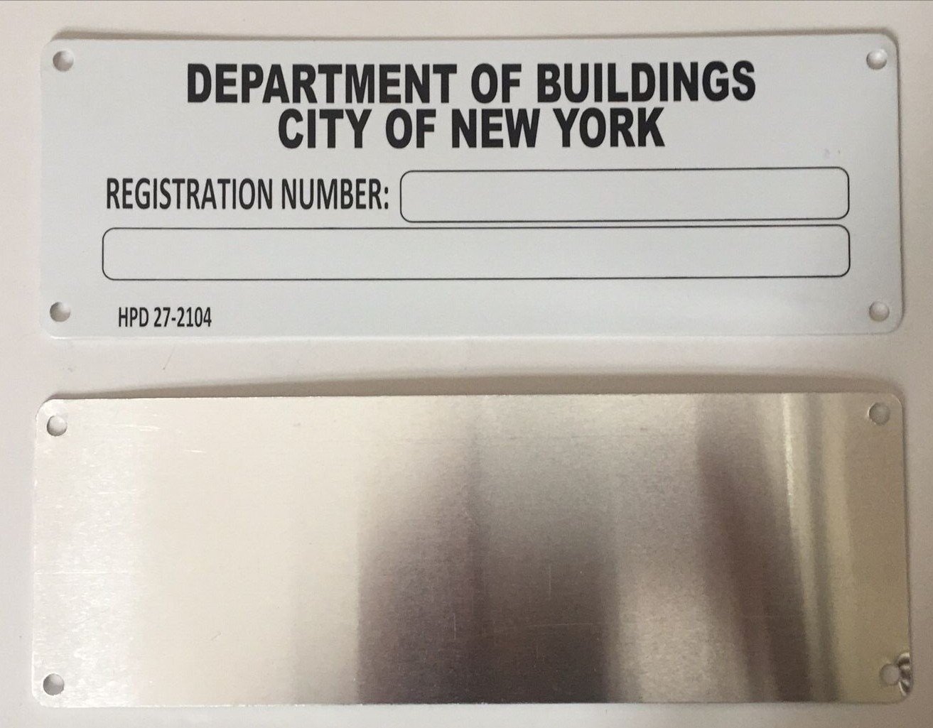 Building Registration Number (Serial Number Signage HMC §27-…-REF24-1027