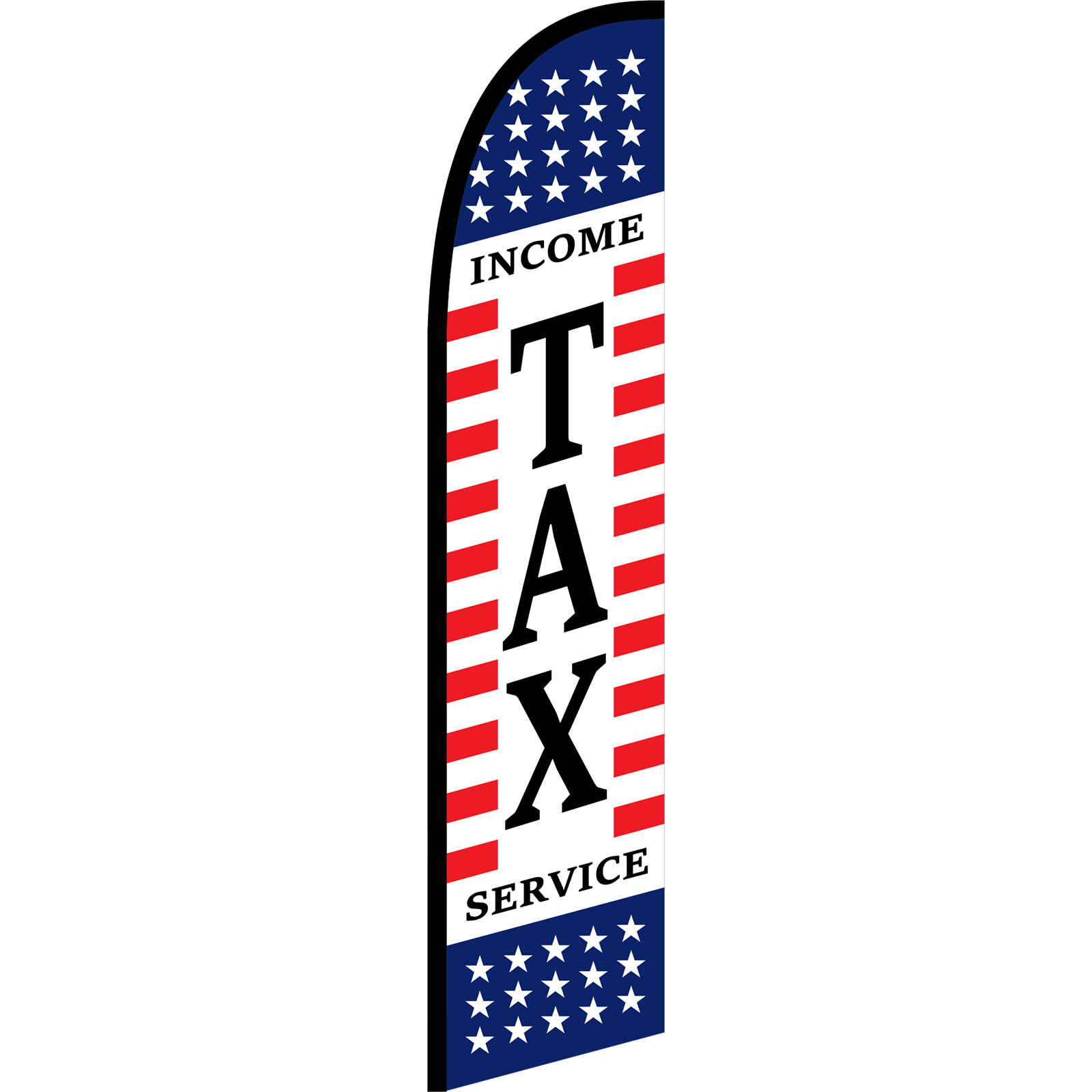 Income Tax Service 2 1/2 ft X 11 1/2 ft Windless Swooper Flag (Flag Only)