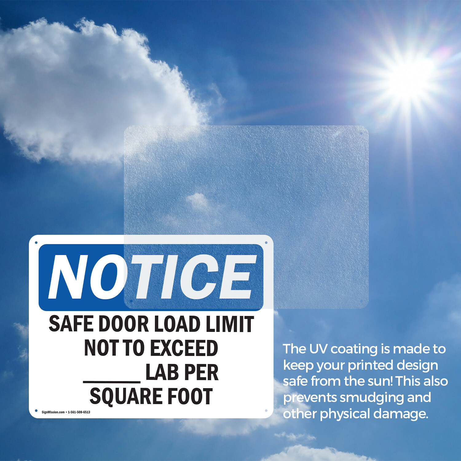(2 Pack) Safe Floor Load Limit Not To Exceed____Lbs OSHA Notice Sign Decal Metal
