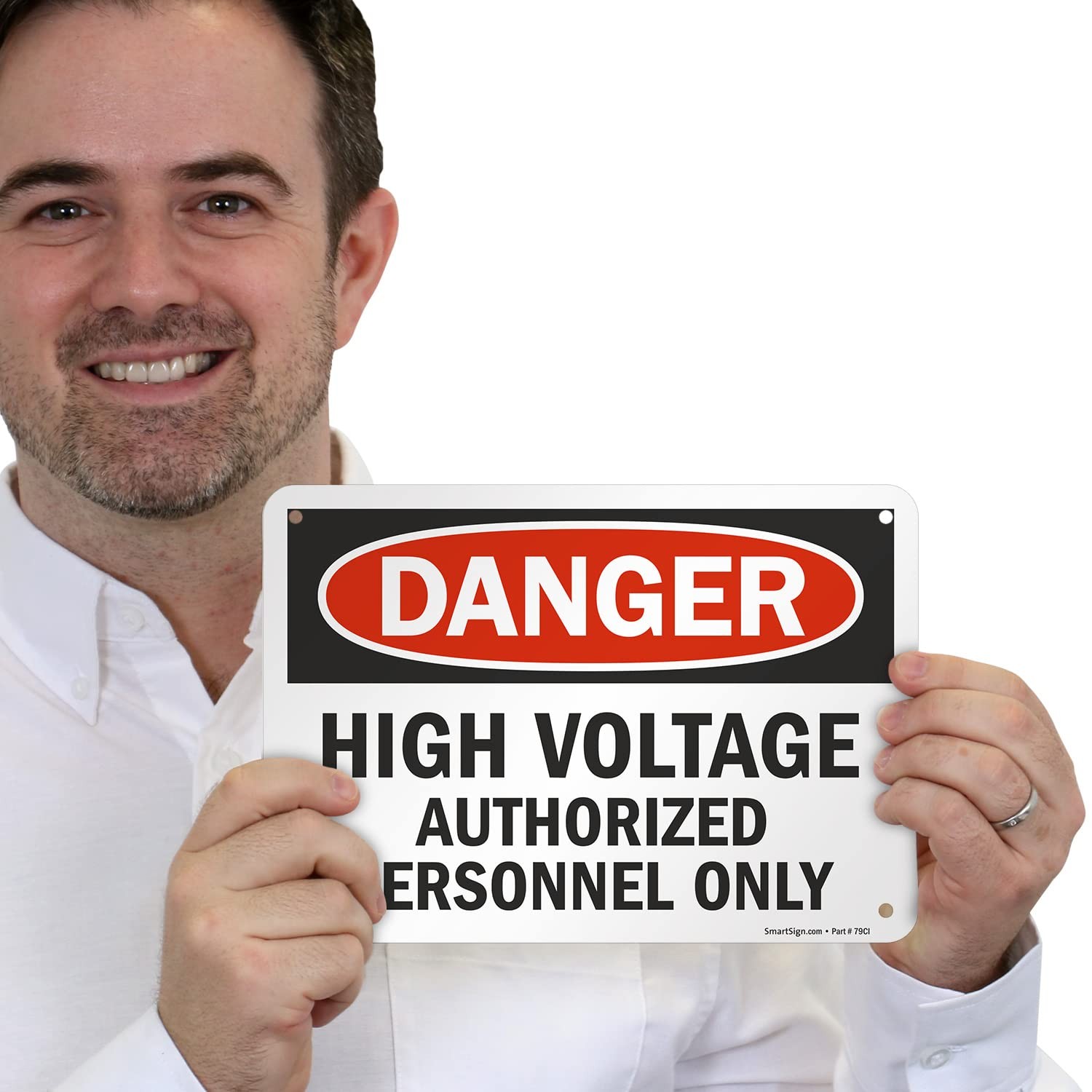 Danger High Voltage Authorized Personnel Only Sign Aluminum 7×10 Inch