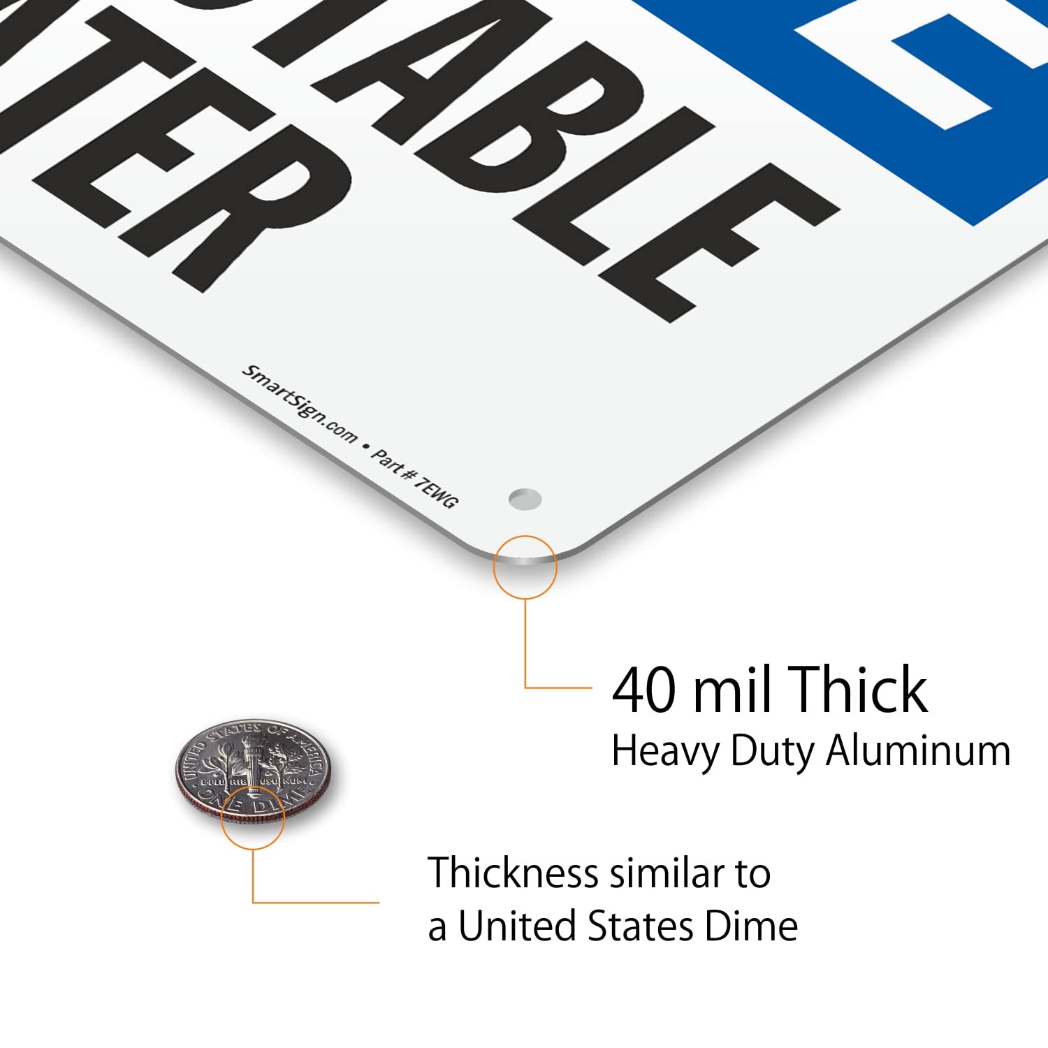 7 x 10 Aluminum Sign, Notice – Non-Potable Water, S-2833-AL-10, Safety
