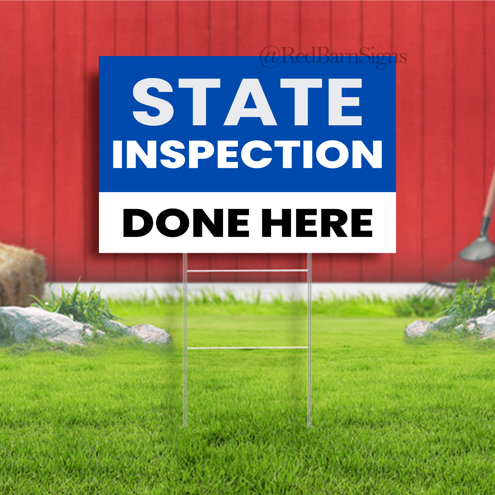 State Inspection Done Here Indoor Outdoor Yard Sign
