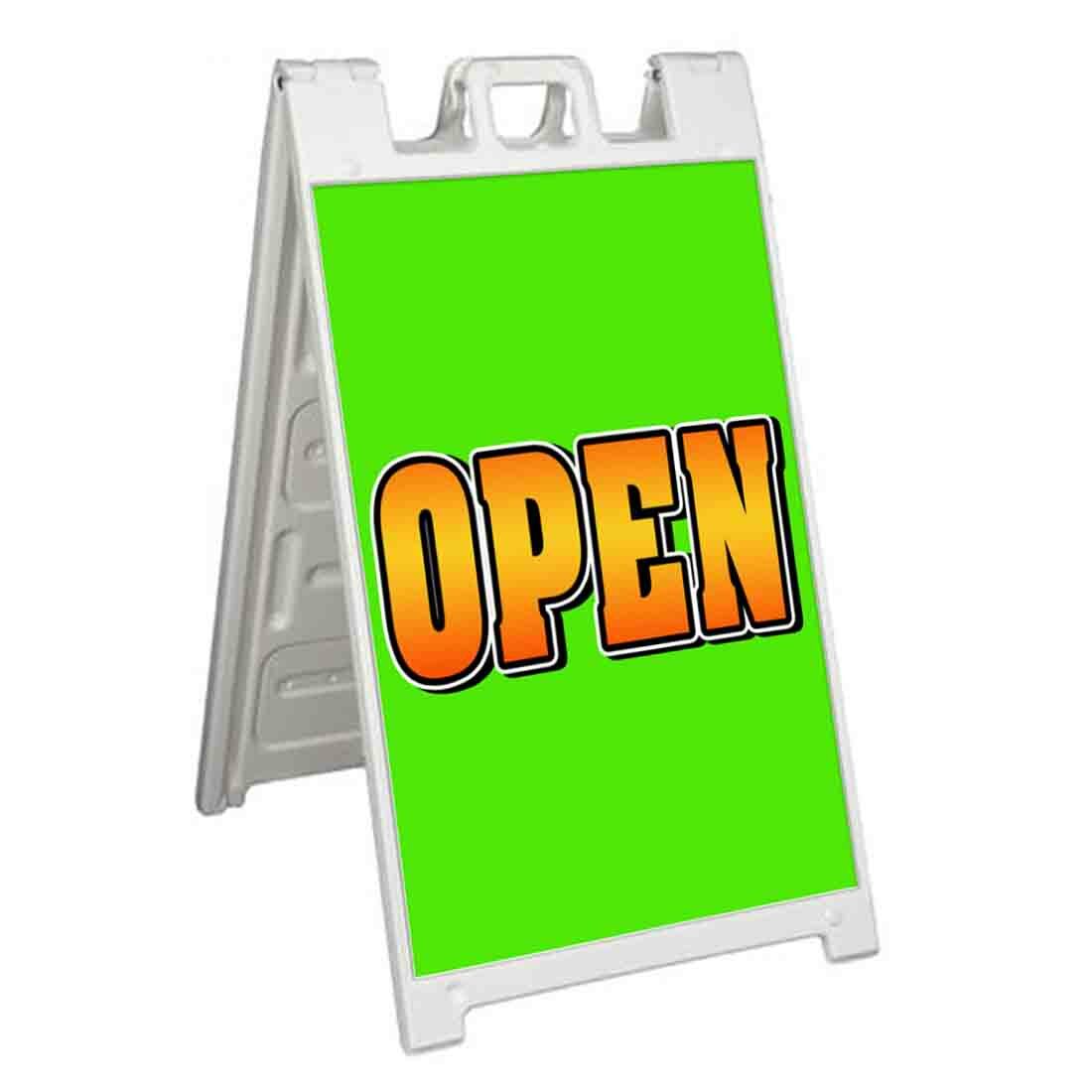 OPEN GRADIENT Signicade 24×36 Aframe Sidewalk Sign Banner Decal GREEN STORE