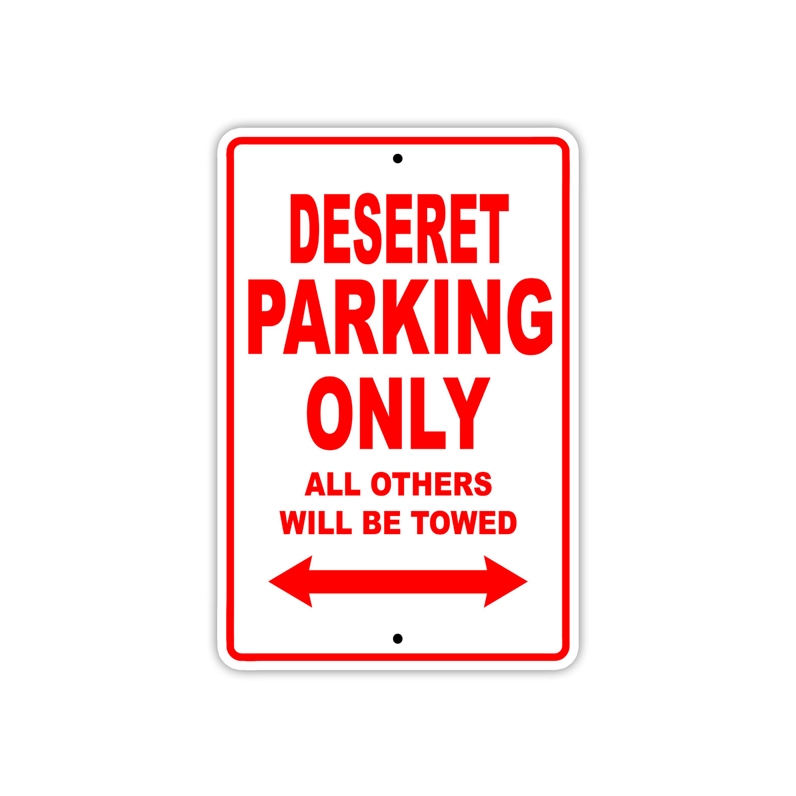 Deseret Parking Only Boat Ship Wall Art Notice Decor Novelty Aluminum Metal Sign