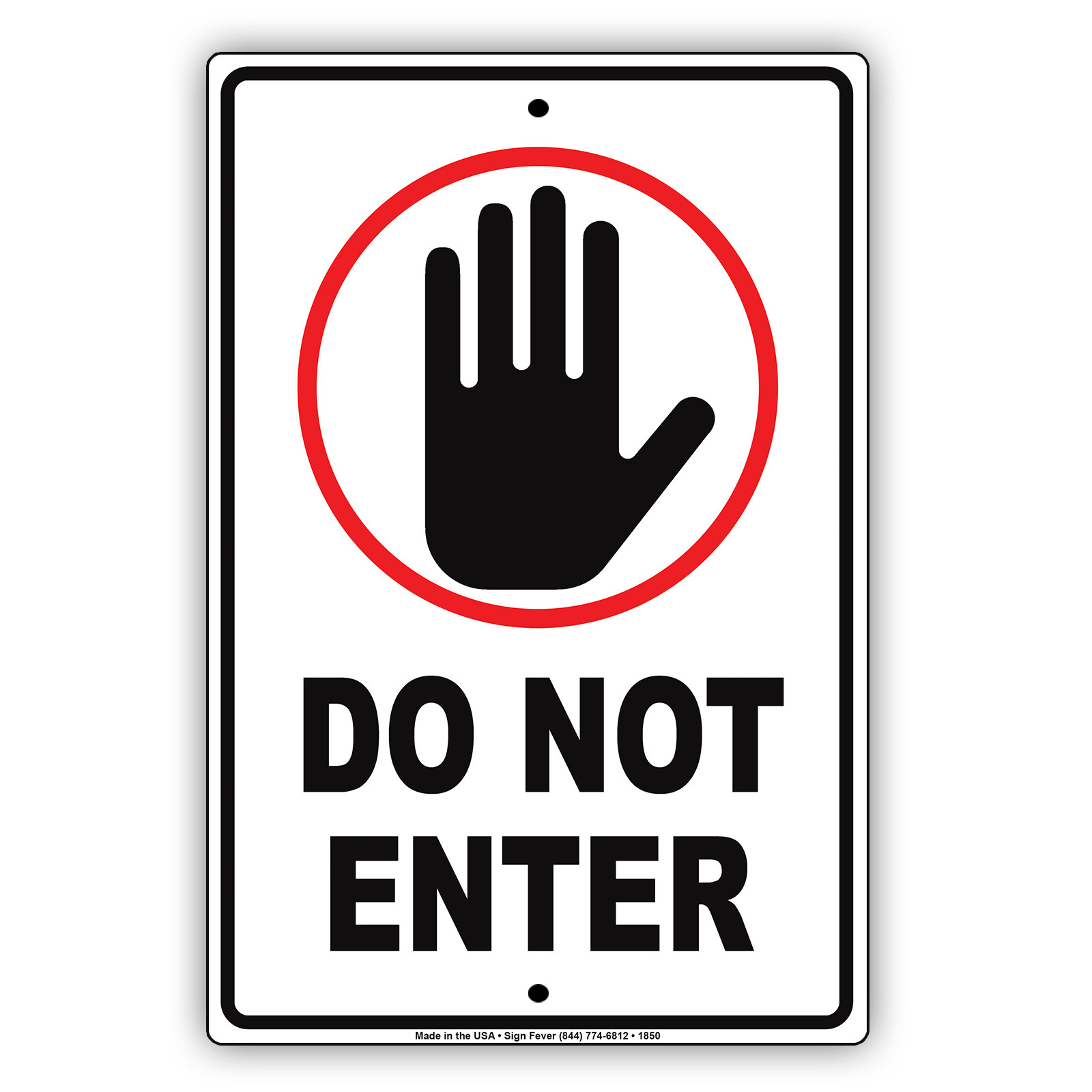 Danger Do Not Enter With Symbol Private Driveway Restricted Area Aluminum Sign