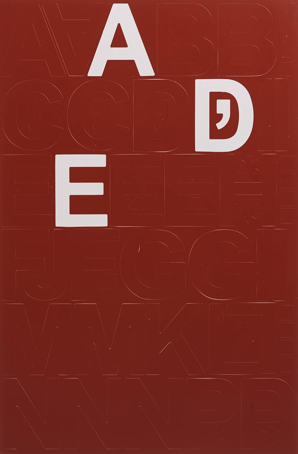 Sign 31213 Stick-On Vinyl Letters and Numbers, Red, 2-Inch, Made in USA