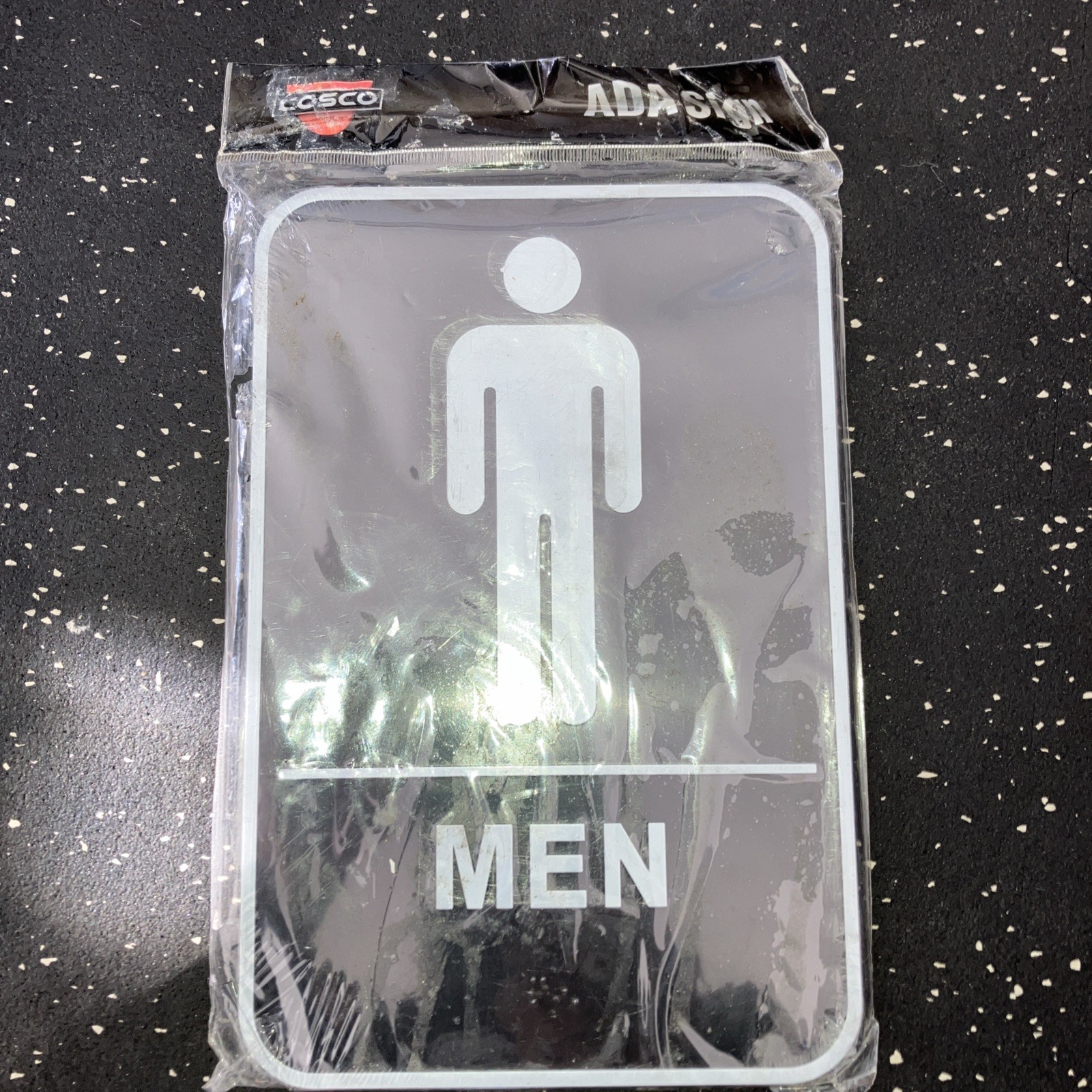Cosco Indoor Restroom Door Sign Men/Women 9×6 Black/White 2/Pack 098095