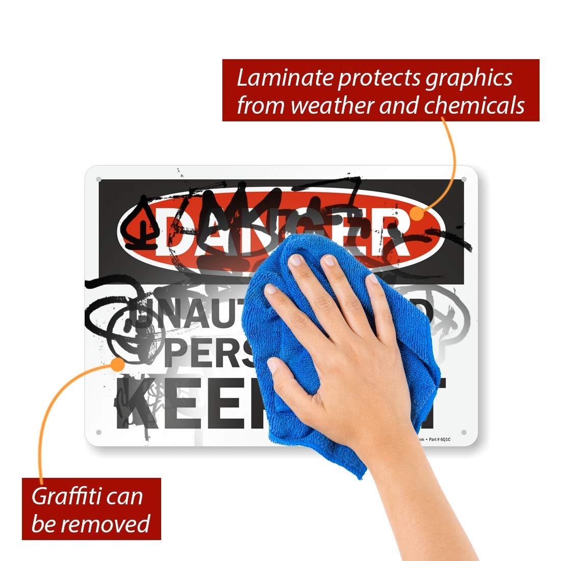 Danger Unauthorized Personnel Keep Out Sign 10×14 Inch Aluminum Warning