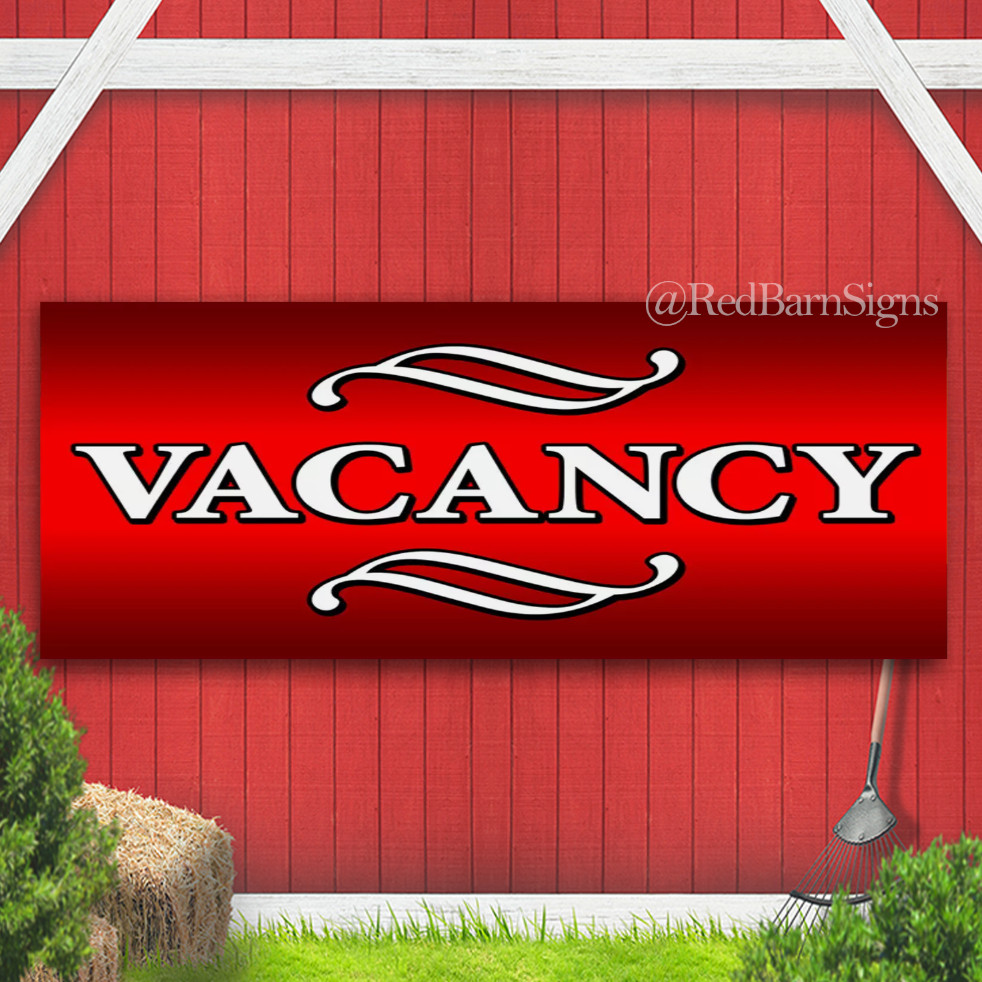 Vacancy One-Sided Banner Sign with Grommets