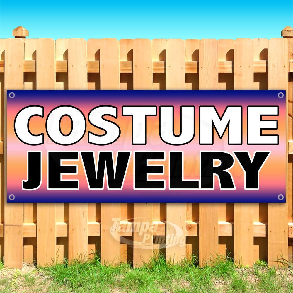 COSTUME JEWELRY Advertising Beauty Fashion Vinyl Banner Flag Sign USA SB11026