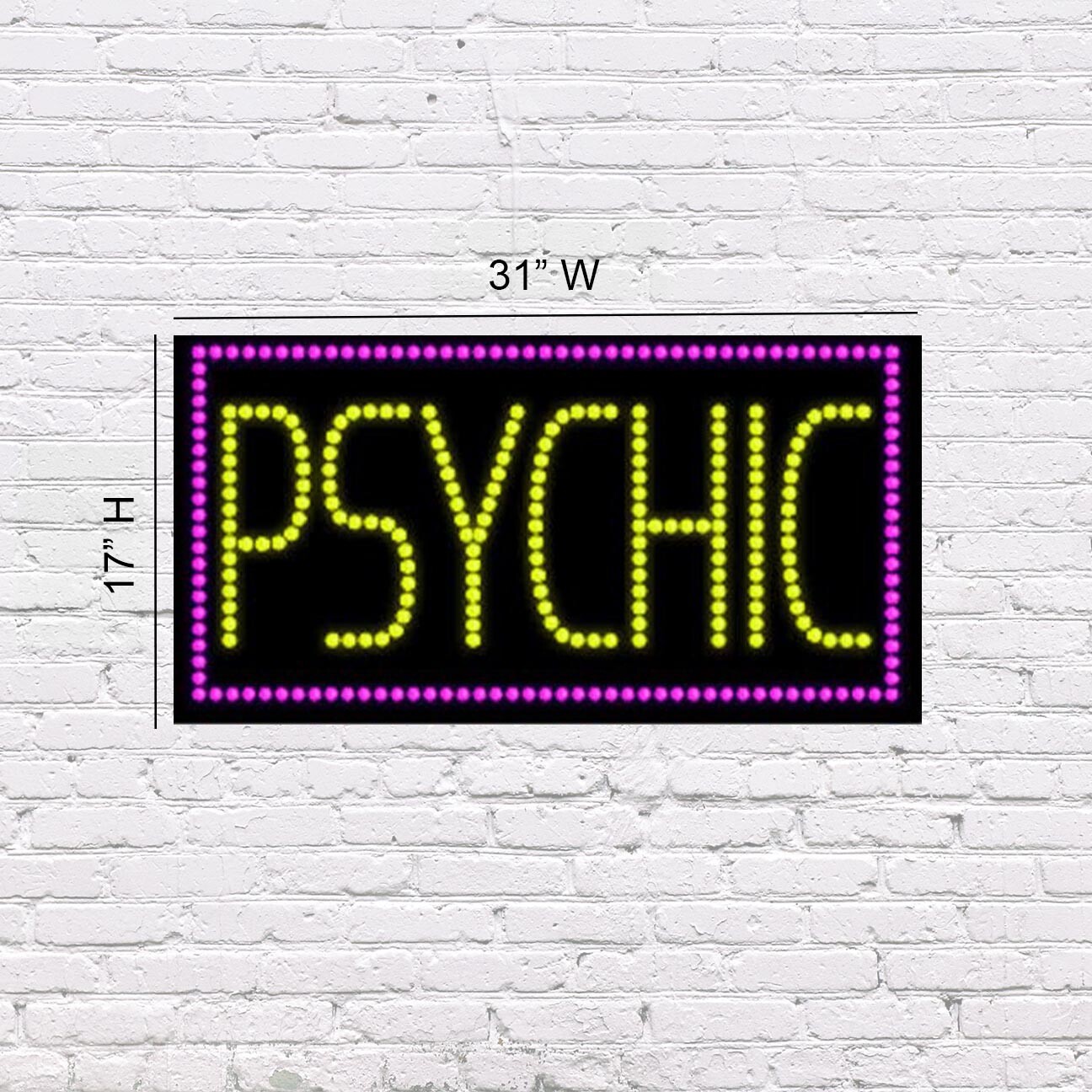 LED Psychic | Light-up Sign | 31″W x 17″H x 2″D