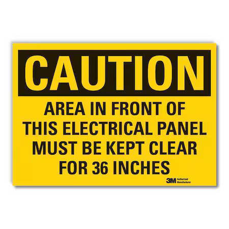 Lyle Lcu3-0466-Ed_14X10 Caution Sign, 14″W, 10″ H, 0.004″ Thickness,