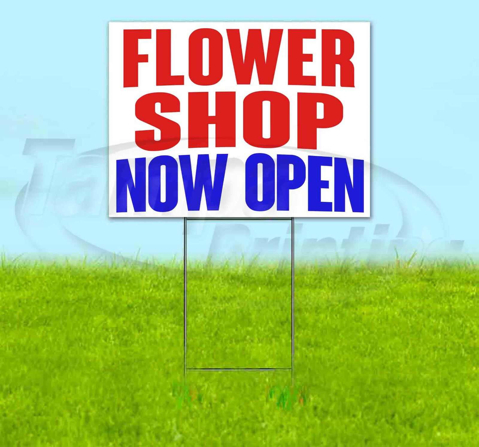 FLOWER SHOP NOW OPEN Yard Sign Corrugated Plastic Bandit Lawn Decorations