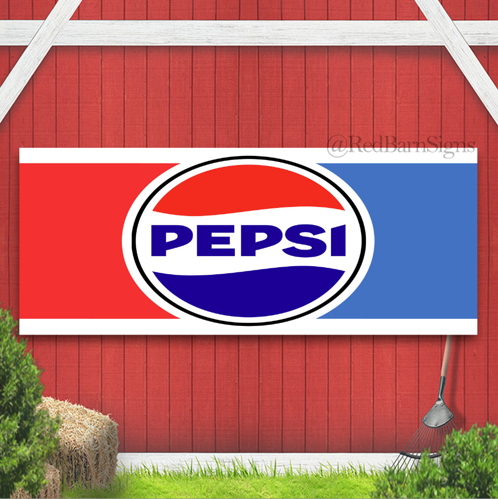 Pepsi Cola Indoor Outdoor Banner Sign with grommets