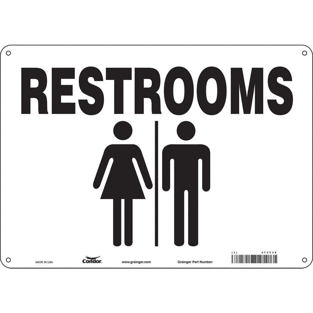 CONDOR 473Y38 Safety Sign,10 in x 14 in,Polyethylene 473Y38
