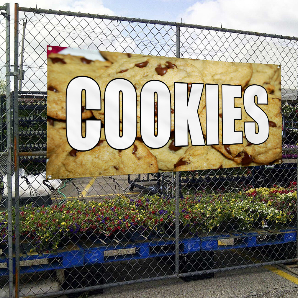 Vinyl Banner Multiple Sizes Cookies Bakery Caf Restaurant Bar Restaurant & Food