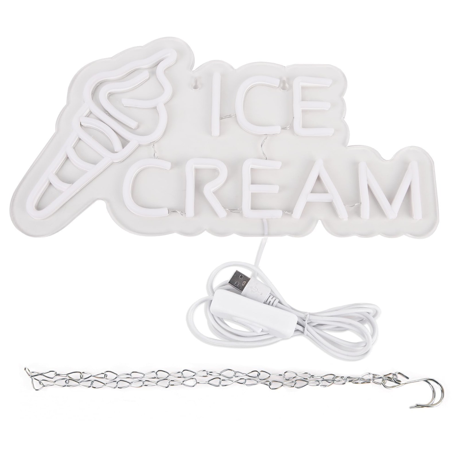 Ice Cream Neon Sign for Wall Decor LED Sign for Ice Cream Shop Wall Art | Bir…