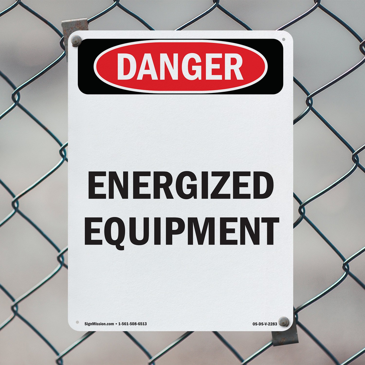 Energized Equipment OSHA Danger Sign Metal, Plastic, Or Decal – 5 or 10 Pack