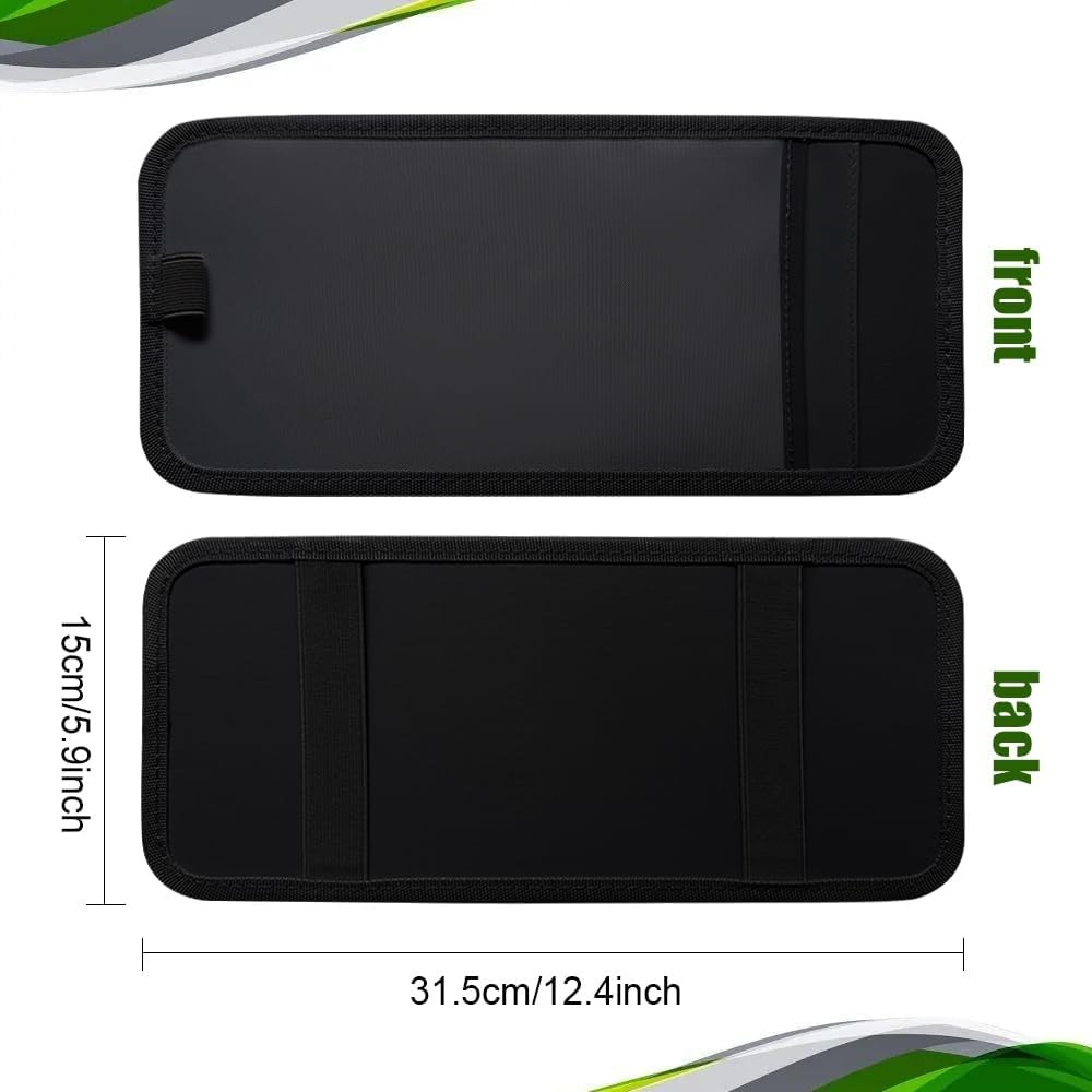 2PCS Handicap Placard Holder for Auto, Disabled Parking Permit 2PCS, Black