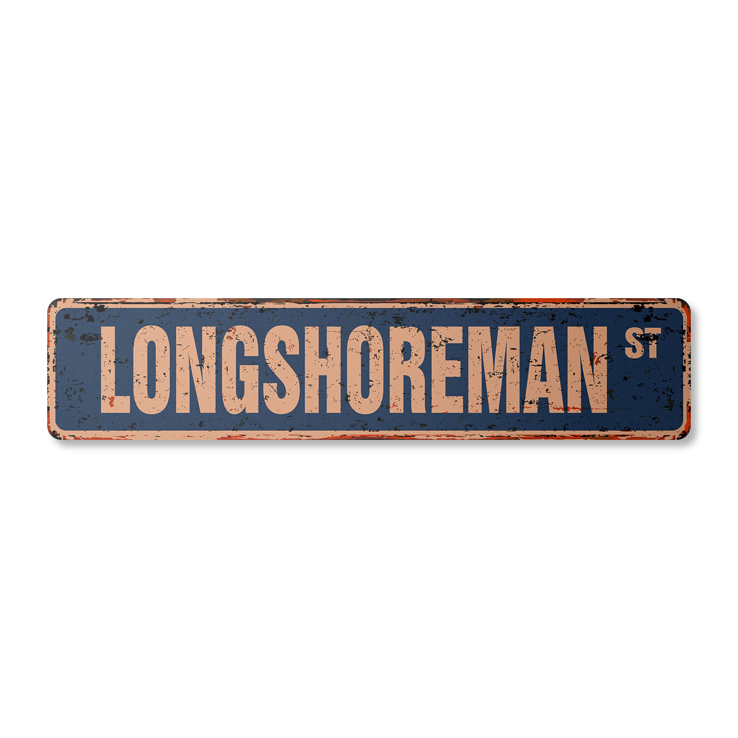 LONGSHOREMAN Vintage Street Sign Stevedore dockworker docker dock labourer