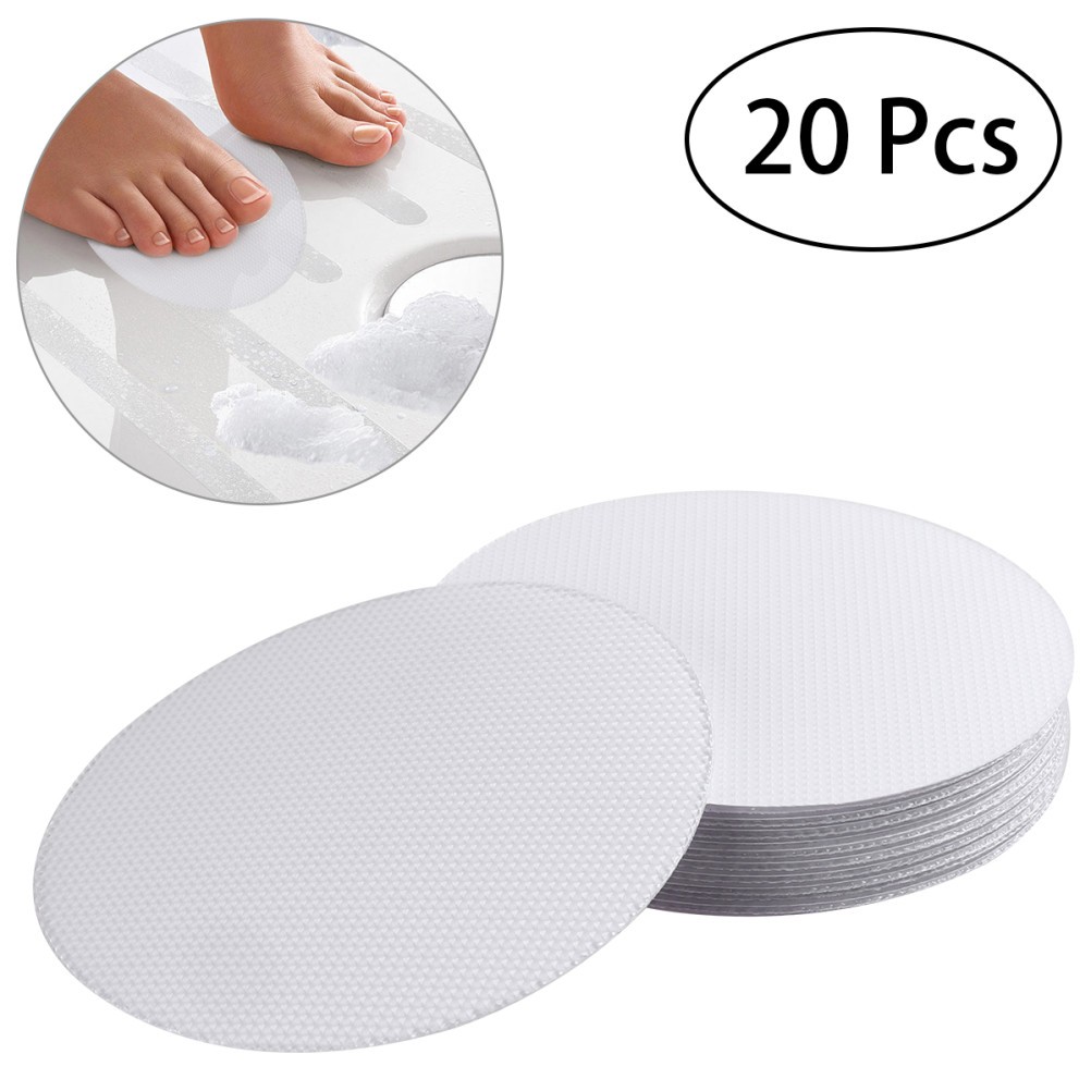 20Pcs Reusable Anti Slip Tape for Bath Non Slip White Peva Bathroom Use