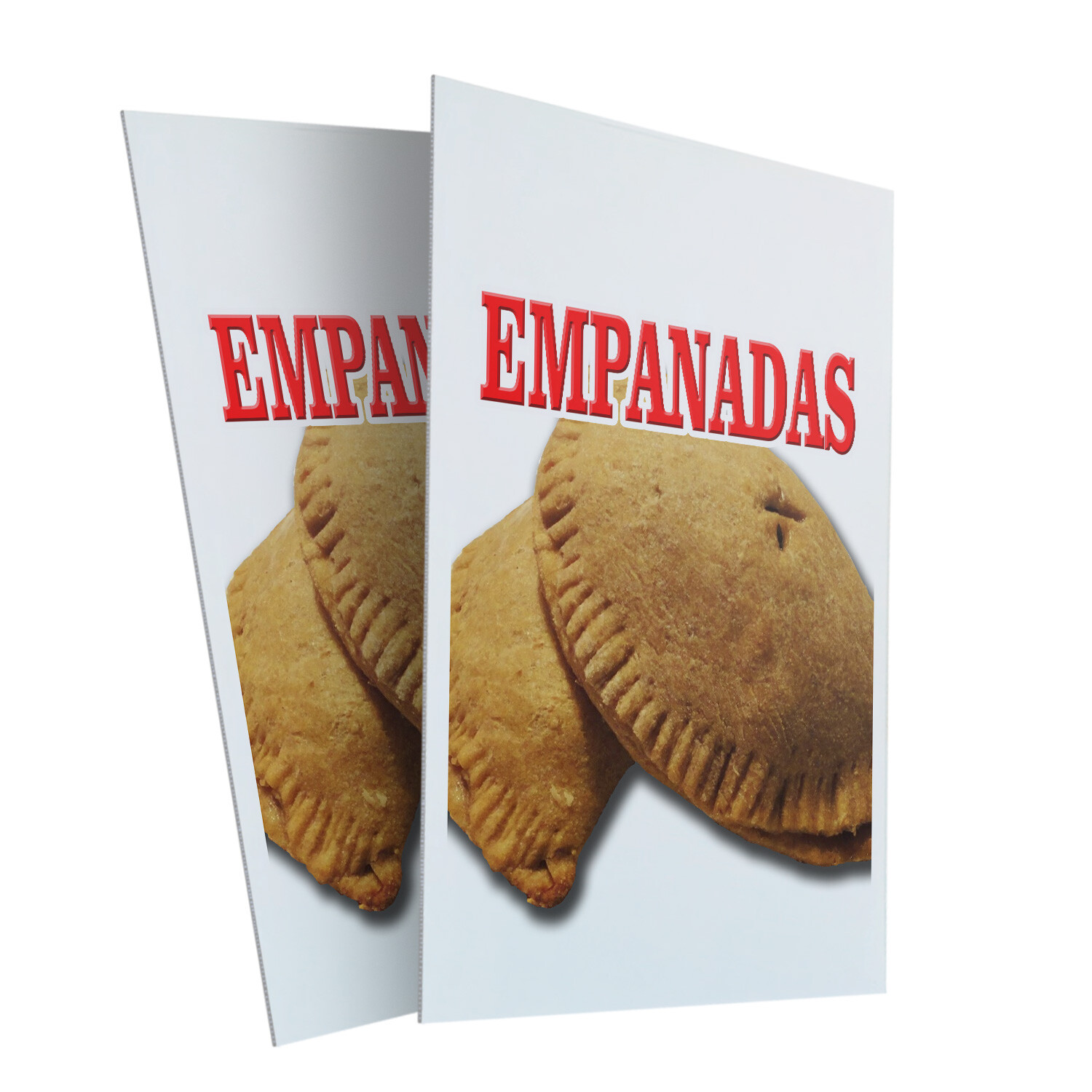 Empanadas 24″ x 36″ 2 Pack Of Store Sign Plastic Or Decal