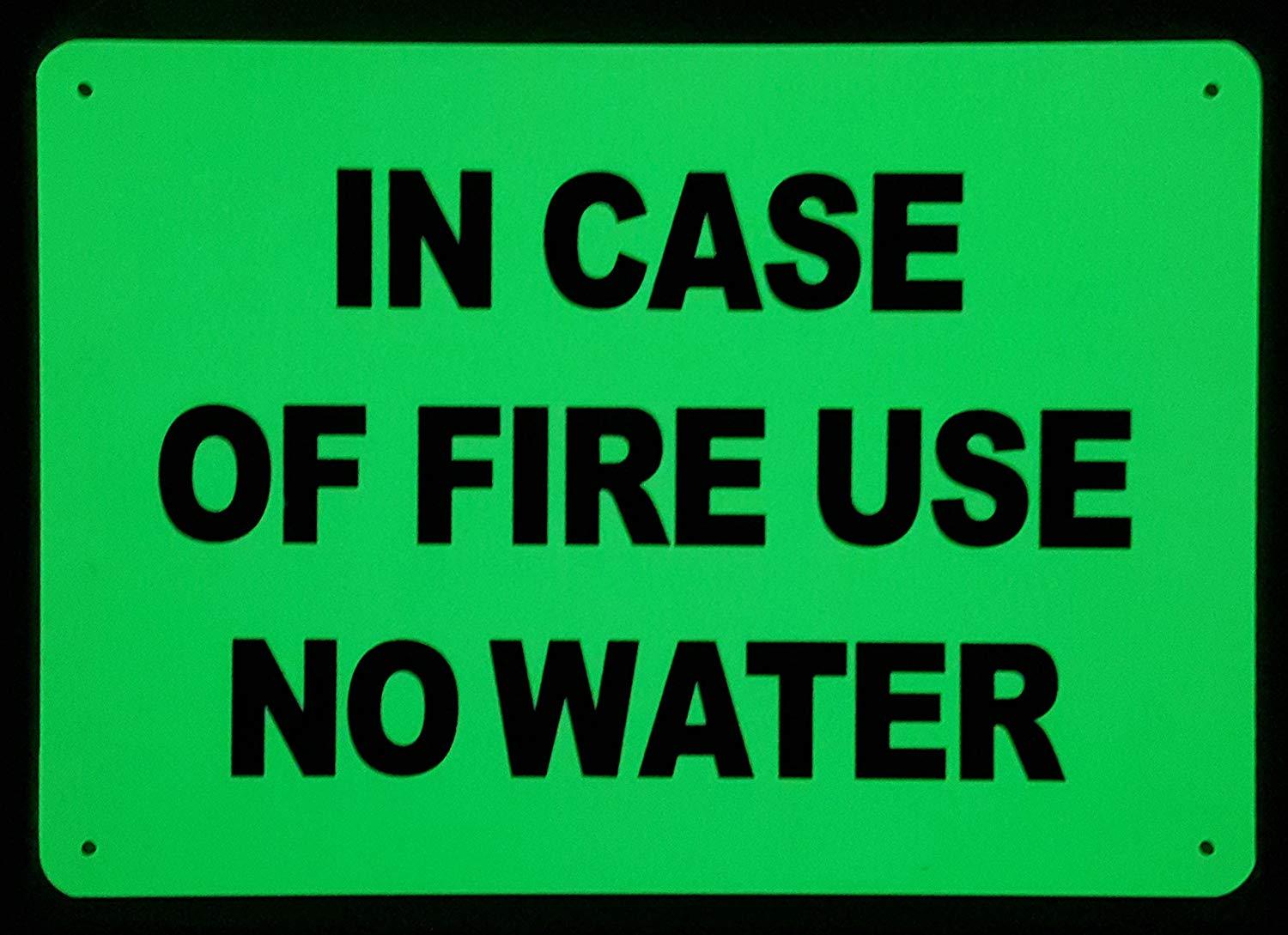 IN CASE OF FIRE USE NO WATER SIGN (HEAVY DUTY,ALUMINUM SIGN 7X10,…-REF24-1027