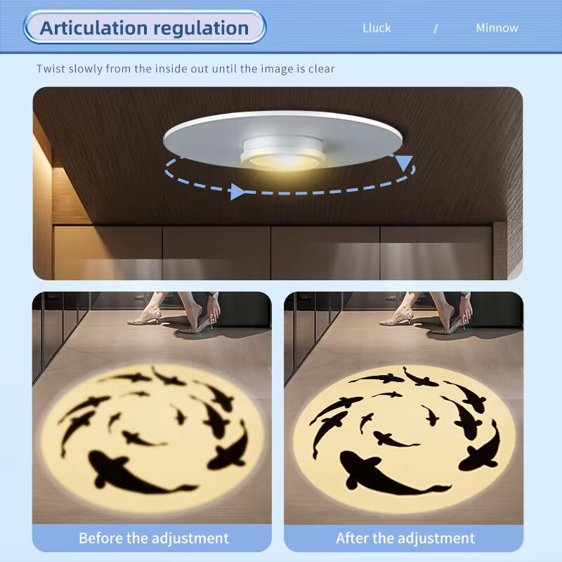 8W Custom Corridor Ceiling Light Downlight Entry Light LED Logo Gobo Projector