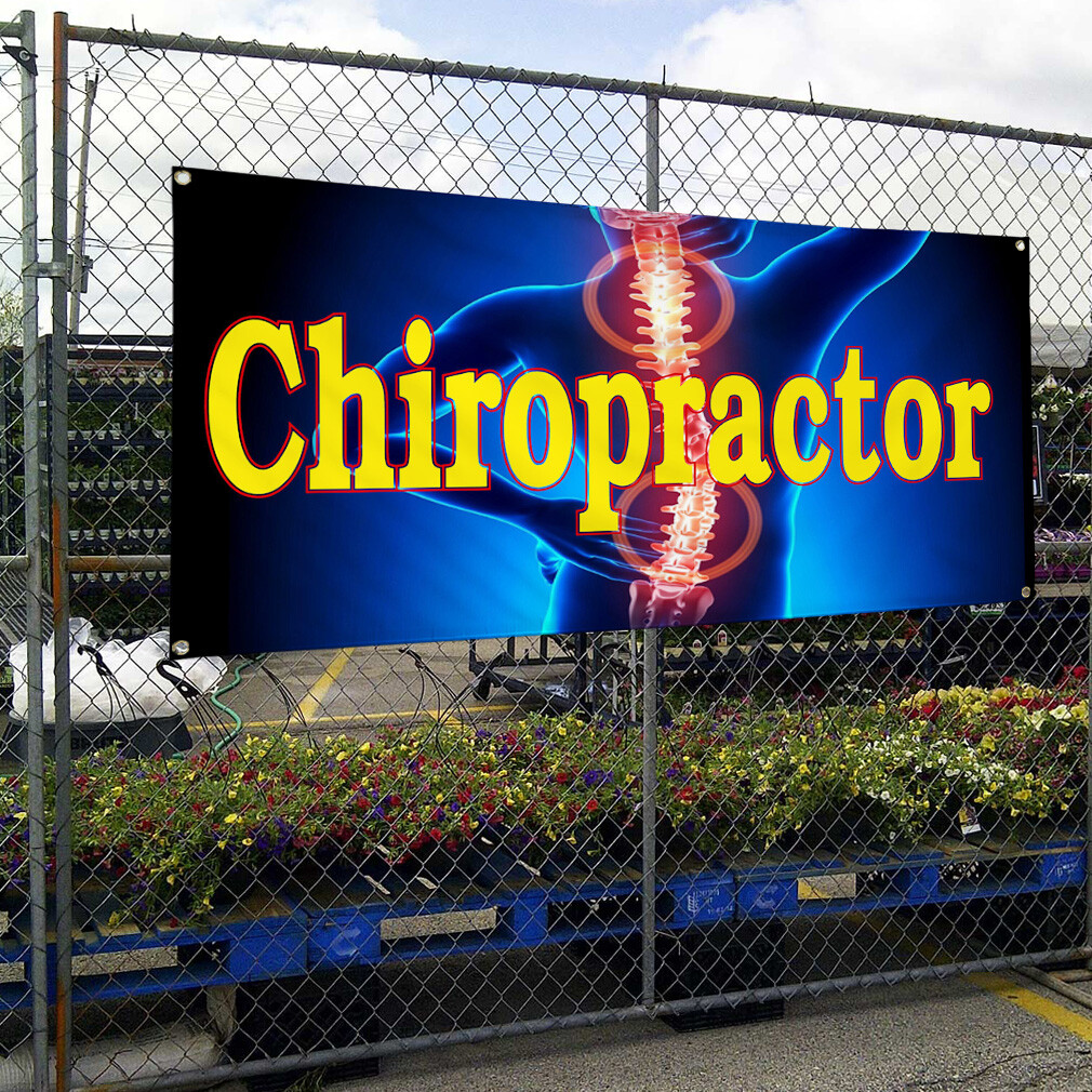 Vinyl Banner Multiple Sizes Chiropractor Weatherproof Industrial Yard Signs