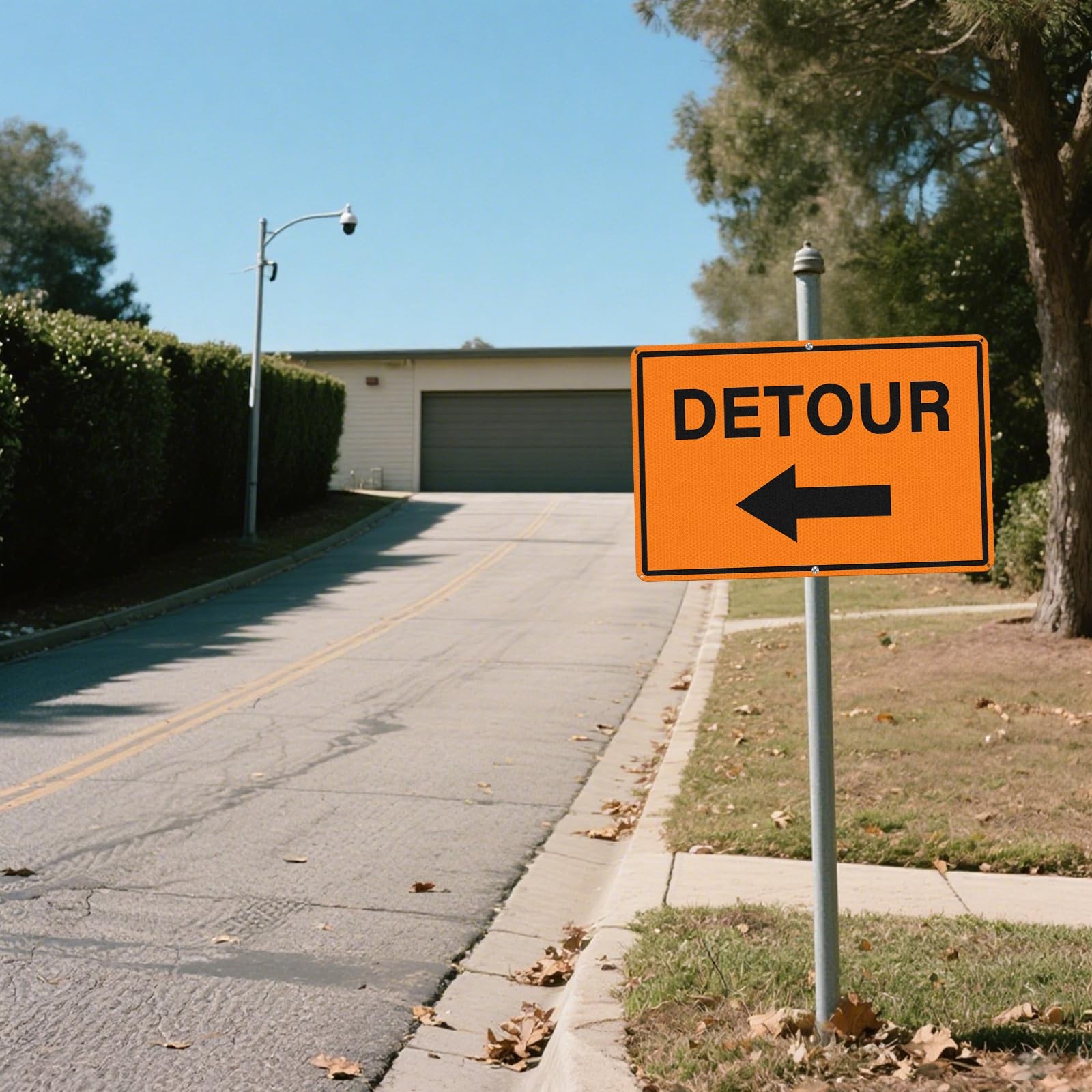 2 Pack Detour Sign Left Arrow 12×18 Inch Reflective Aluminum Road Safety