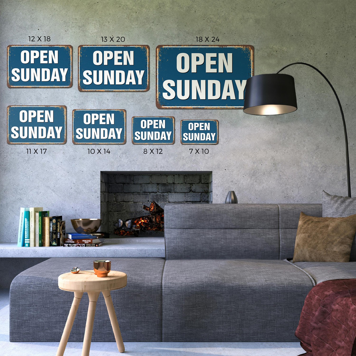 Open Sunday Street Sign Yes We Are Open Durable Perfect for shop Cafes Counters